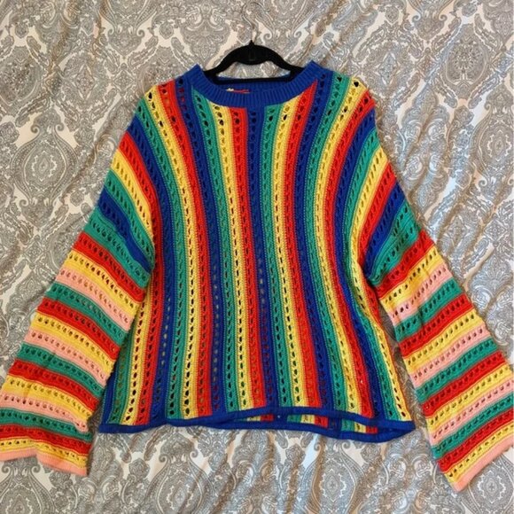 ASOS Sweaters - Multi colour rainbow knit / crotchet ASOS jumper